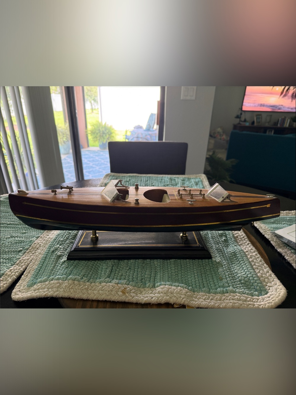 Decorative Model Boat 21 inches long 5 inches high